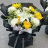 3 Lilies & 11 Chrysanthemums Mixed Bouquet - Everlasting Tribute