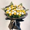 52 White & Yellow Chrysanthemums Mixed Bouquet - In Loving Memory
