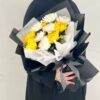 9 White Chrysanthemums Bouquet - Thinking of You