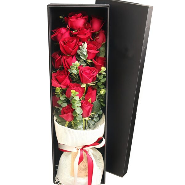 Cofanetto Regalo 19 Rose - Cuore Radioso