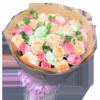 33 Rose Champagne - Amore Eterno 33 Champagne & Pink Roses Bouquet - Eternal Love Floral Gift - 3