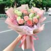 11 Pink Roses Mixed Bouquet - Elegant Floral Gift for Any Occasion