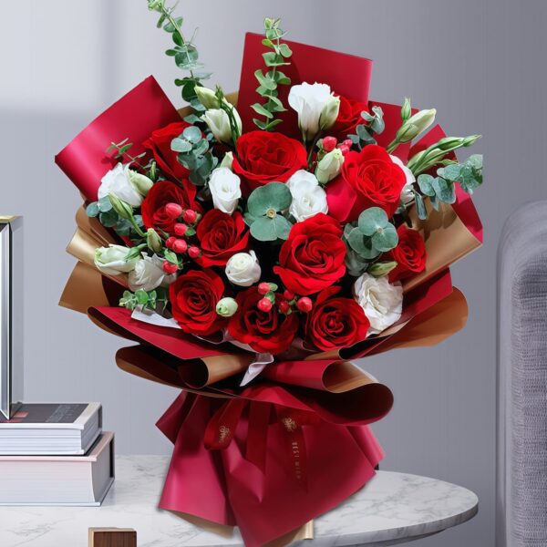 Bouquet di 11 Rose Rosse: Amore Eterno