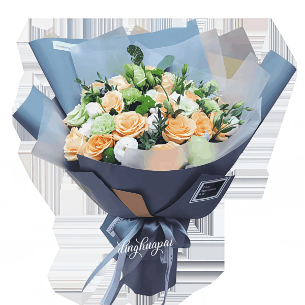 9朵香檳玫瑰花束 —— 溫婉雅致的永恆經典 9朵香檳玫瑰花束 —— 溫婉雅致的永恆經典