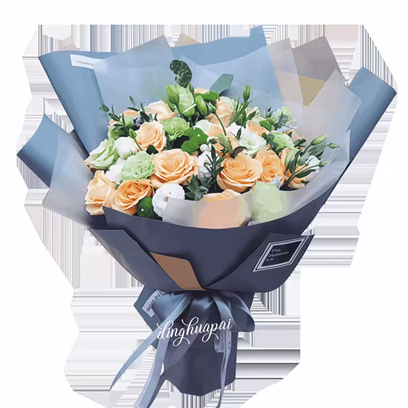 9 Champagne Roses Bouquet | Timeless Elegance & Premium Floral Gift