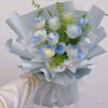 11 Ice Blue Roses Bouquet - Elegant Gift for Special Occasions