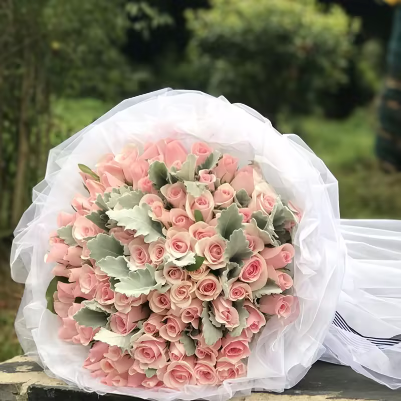 99 Pink Roses Bouquet - Eternal Love | Premium Floral Arrangement - 3
