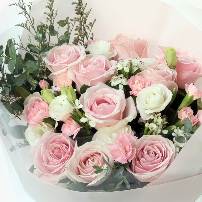 11 Pink Roses Bouquet - Angelic Bloom | Romantic Floral Gift - 3