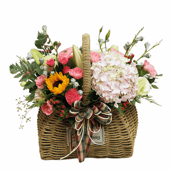 Cesto di Fiori Misti – Caldi Auguri