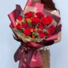 9 Red Roses & 10 Red Carnations Bouquet | Pure Affection Flower Gift
