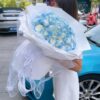 52 Ice Blue Roses Bouquet | Eternal Elegance & Timeless Beauty