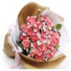 Amore Senza Tempo: Bouquet di 33 Garofani Rosa 33 Pink Carnations Bouquet - Timeless Love & Elegant Floral Gift - 1