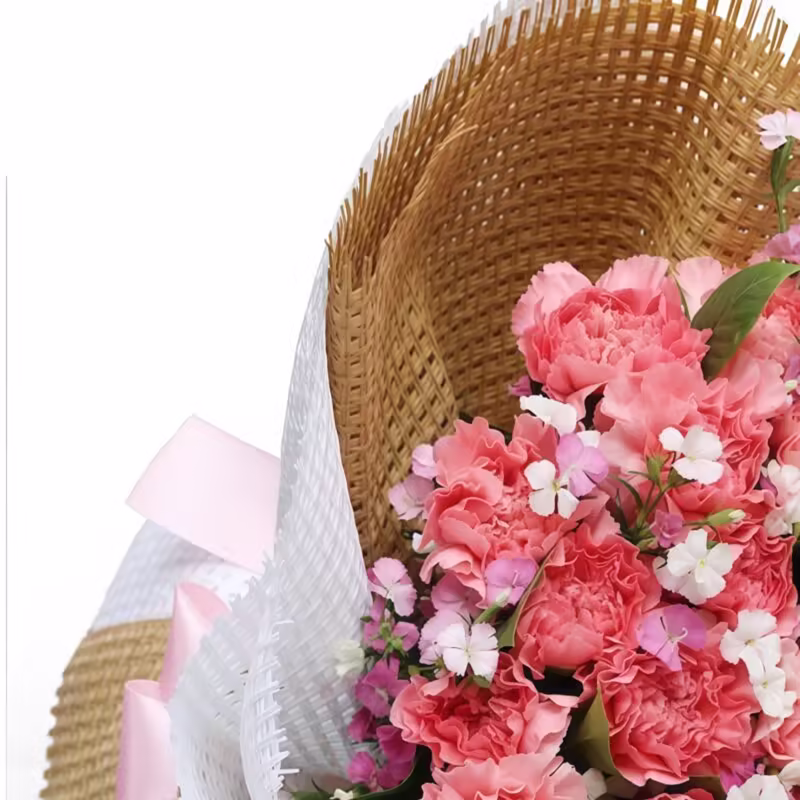 Amore Senza Tempo: Bouquet di 33 Garofani Rosa 33 Pink Carnations Bouquet - Timeless Love & Elegant Floral Gift - 2