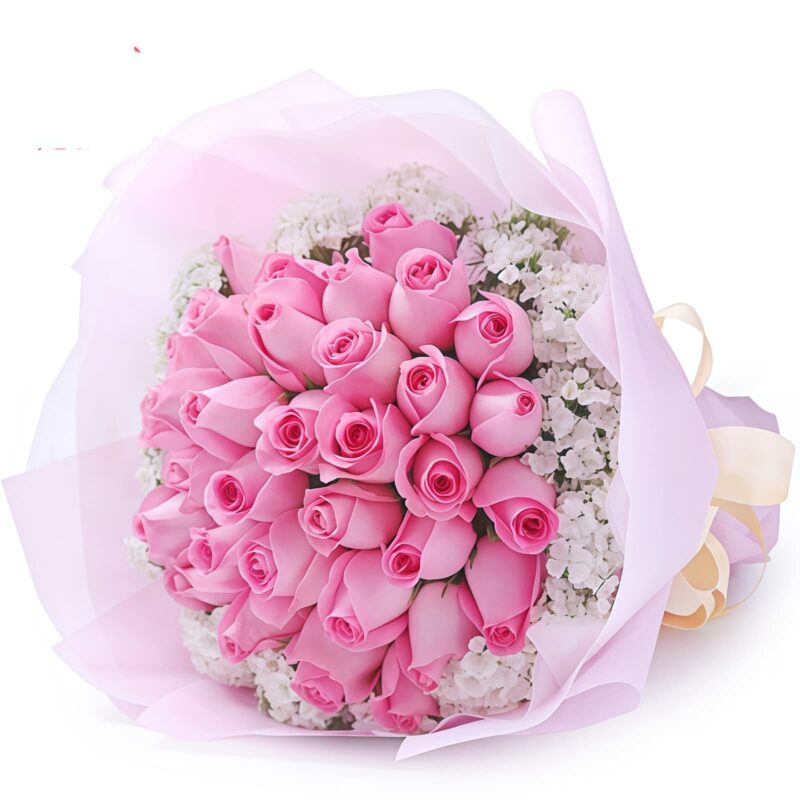 33 Pink Roses Bouquet - Tender Confession | Romantic Flower Gift - 2