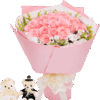 19 Pink Roses Bouquet - Everlasting Bond | Premium Floral Gift