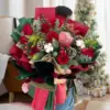 11 Red Roses Bouquet - Holiday Charm | Festive Floral Gift