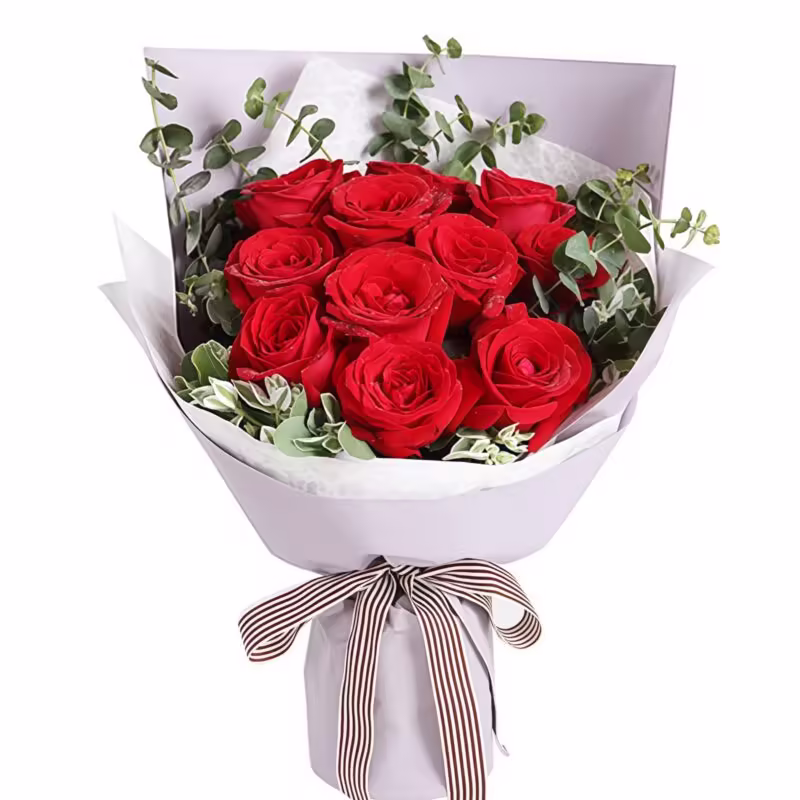 11 Red Roses Bouquet - Classic Love & Elegant Floral Arrangement - 1