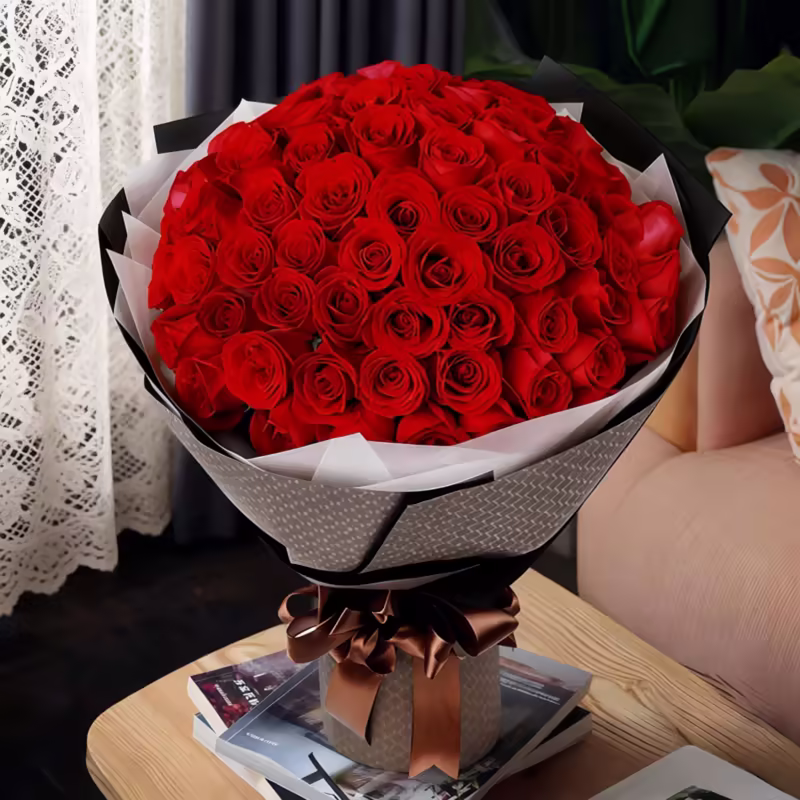99 Red Roses Bouquet | Luxury True Devotion Floral Gift