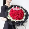 Luxury Tiara Red Rose Bouquet | 33 or 99 Premium Roses for Special Occasions - 1