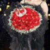Luxury Tiara Red Rose Bouquet | 33 or 99 Premium Roses for Special Occasions - 2