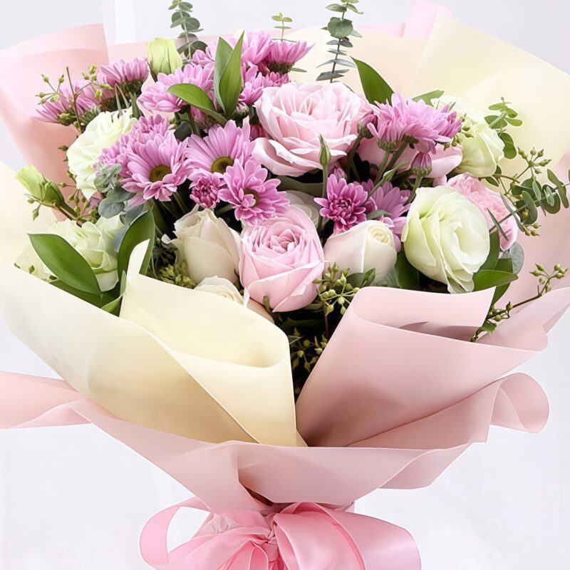 12 Mixed Pink Roses Bouquet | Romantic Floral Gift for Any Occasion - 2