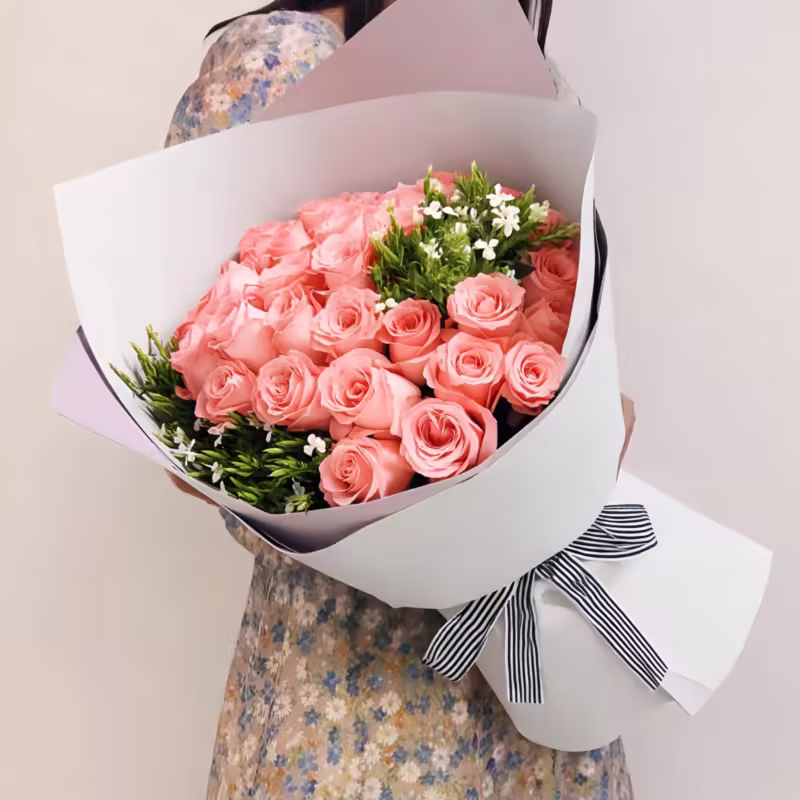 33 Pink Roses Bouquet - Pure Love | Elegant Floral Gift - 1