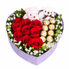 9 Red Roses Gift Box with Chocolates & Plush Bears | Romantic Gift Set