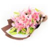 12 Pink Lilies Bouquet | Elegant Floral Gift for Anniversaries & Love