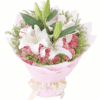 36 Carnations and Lilies Bouquet - Enduring Love Floral Arrangement - 1