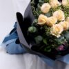 Bouquet di 11 Rose Champagne - Serenità Solare 11 Champagne Roses Bouquet - Sunny Serenity | Elegant Floral Gift - 3
