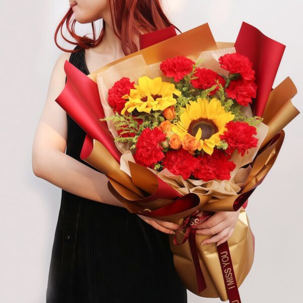 Timeless Appreciation: 11 Red Carnations Bouquets | Elegant Floral Gifts - 1