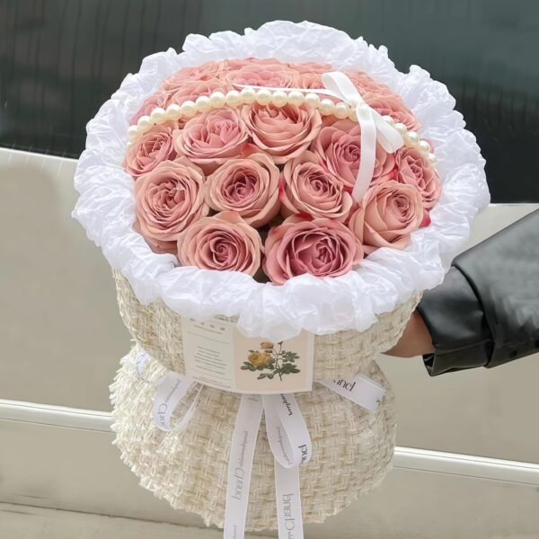 Bouquet di 19 Rose Cappuccino - Estetica Caffè