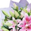 19 Pink Lilies Bouquet - Heartfelt Joy | Fresh Floral Arrangement - 4