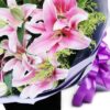 19 Pink Lilies Bouquet - Heartfelt Joy | Fresh Floral Arrangement - 2