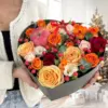 11 Mixed Rose & Apple Gift Box - Joyful Wishes Arrangement