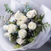12 White Roses Bouquet - Celestial Beauty | Elegant Floral Gift - 2