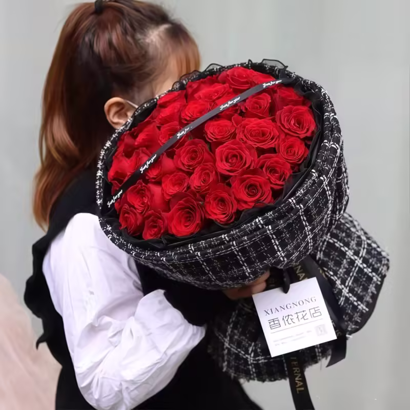 33 Red Roses Bouquet - Romantic Whispers | Luxury Floral Arrangement