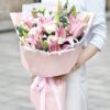 8 Gigli Rosa: Il Tuo Pensiero in Fiore 8 Pink Lilies Bouquet - Thinking of You Fresh Flower Arrangement - 5