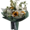 Bouquet di Girasoli e Gigli: Auguri di Cuore 4 Sunflowers & 6 Lilies Bouquet - Warm Wishes Floral Arrangement - 1
