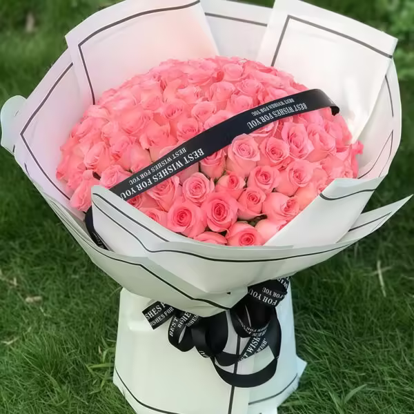99 Diana Pink Roses Bouquet - Endless Romance 99 Diana Pink Roses Bouquet - Endless Romance Floral Gift