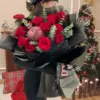 11 Red Rose Apple Bouquet - Midnight Glow | Unique Romantic Gift
