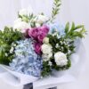 Purple Roses & Blue Hydrangea Bouquet - Dreamy Elegant Floral Gift - 2