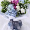 Purple Roses & Blue Hydrangea Bouquet - Dreamy Elegant Floral Gift - 3