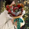 Red Rose Apple Bouquet - Pure Harmony | Elegant Winter Floral Gift