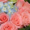 19 Rose Rosa e Ortensia Blu: Legame Armonioso 19 Pink Roses and Blue Hydrangea Bouquet - Harmonious Bond - 2
