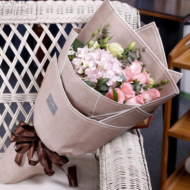 Blushing Romance: 11 Pink Roses & Hydrangea Bouquet - 2