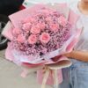 19 Pink Roses Bouquet - Eternal Romance | Fresh Flower Delivery