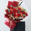 11 Red Carnations Bouquet - Radiant Sunshine | Fresh Floral Gift