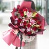 19 Red Roses & 3 Lilies Bouquet - Romantic Floral Gift