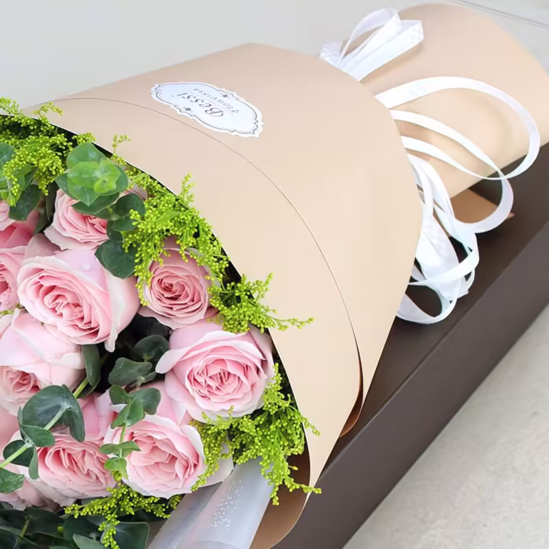 19 Pink Snow Mountain Roses Bouquet - Heartfelt Floral Gift - 3